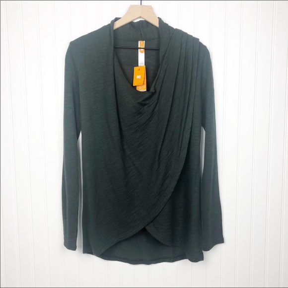 Lucy Uplifting Wrap Drape Front Top XS - Picture 2 of 9